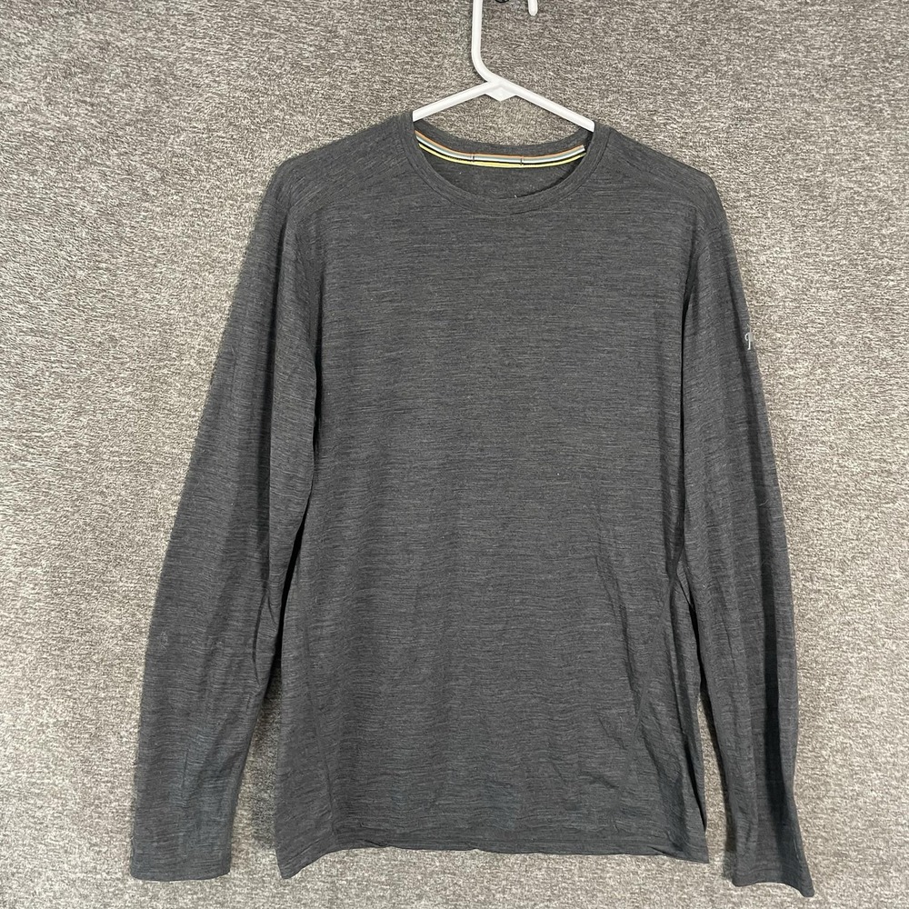 Smartwool Shirt Mens Medium Gray Merino 150 Long Sleeve Base Layer Crewneck Top
